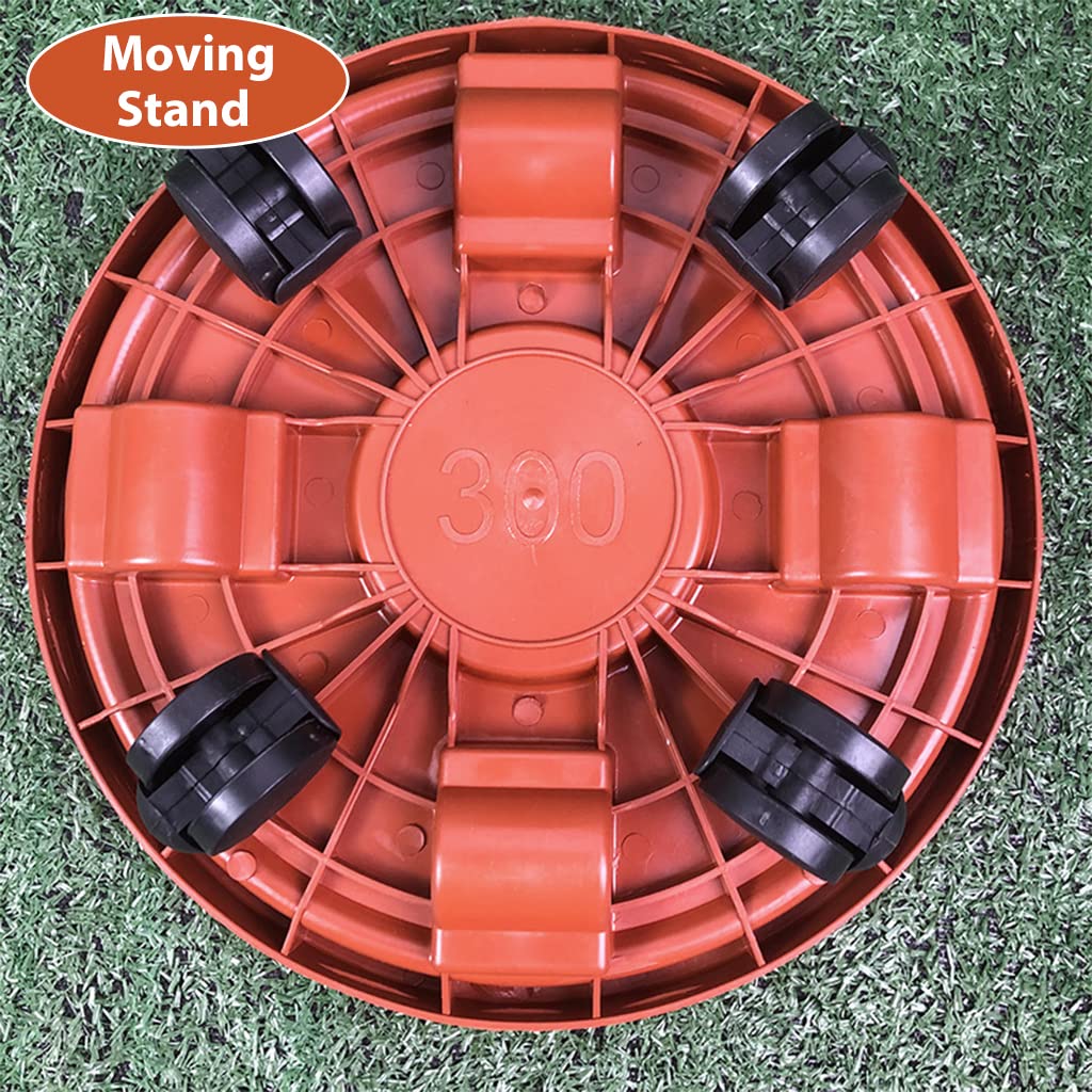 HASTHIP 30cm Plant Pot Stand with Wheels, Thicken Heavy Movable Round Plant Caddy and Multipurpose Trolley for Plant Pot, Cylinder HASTHIP 30cm Plant Pot Stand with Wheels, Thicken Heavy Movable Round Plant Caddy and Multipurpose Trolley for Plant Pot, Cylinder